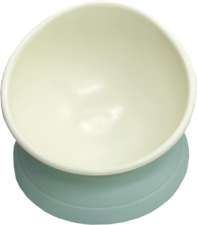DZXZY French Bulldog Food Bowl, Slanted Tilted Pug Dog Bowl,Non-Slip Pet Feeder for Frenchie, Shih Tzu, Flat Faced Small Dogs, Puppies,Cat(Green, M -2 Cup)