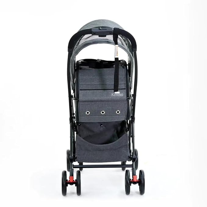 FurMates Walky pet Stroller for Dogs and Cats with Removable Carrier, Sun Canopy, Strorage Pockets, Easy fold, Keep You Pets Safe, Easy to Use