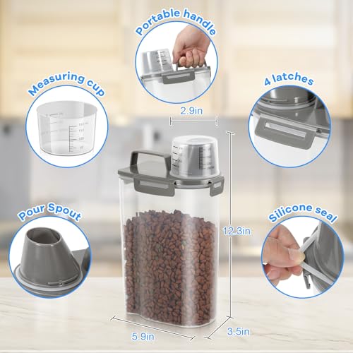 TBMax Small Dog Cat Food Storage Containers 2 Pack, | Travel Essential - Image 4
