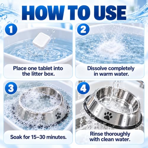 Pet Bowl Cleaner Tablets-24 Pack,For Slow Feeder & Water - Image 7