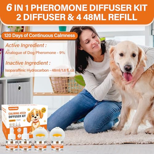 Dog Calming Diffuser 6 in 1 Kit (2 Plug in+4 Pack 48ml Refill) - Image 4
