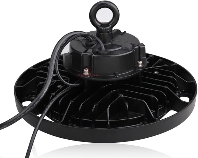 RuggedGrade 150W - Titan V Series LED High Bay UFO Light with Motion Sensor - 20,500 Lumens - High Voltage 277-480V - 5000K Bright White - Outdoor LED Light - DLC 5.1 Premium