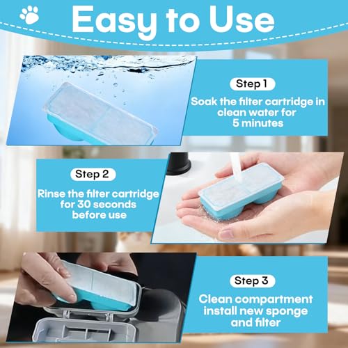 8-Pack Pet Water Fountain Filter Compatible with Emdoro - Image 7