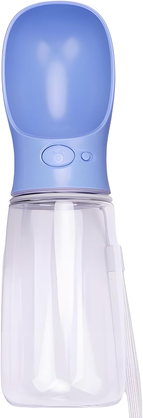Portable Dog Water Bottle with Bowl – Leak Proof, Lightweight Travel Water Bottle for Dogs. (Blue, 550 ml)