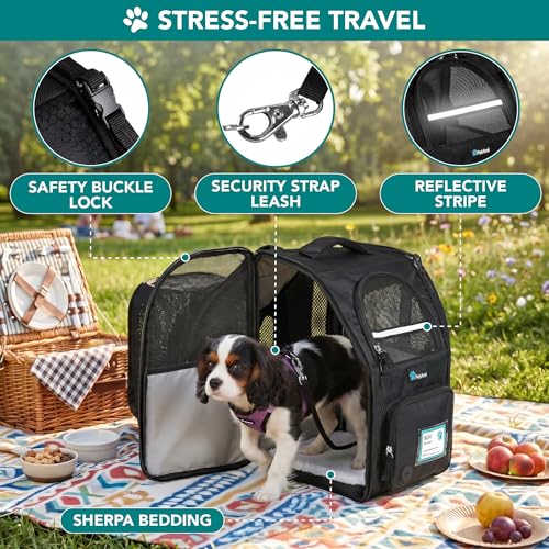 PetAmi Expandable Dog Backpack Carrier for Cats & Pe | Travel Essentia - Image 5