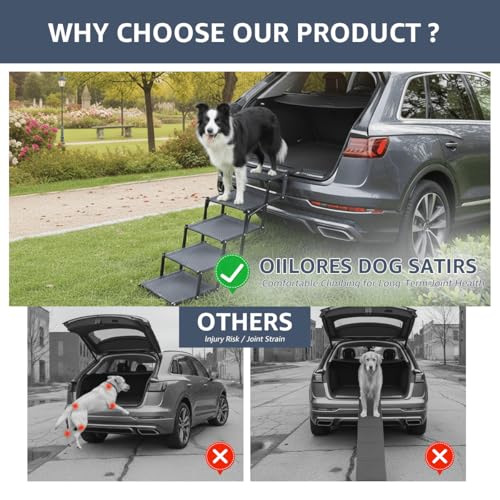 Foldable Dog Stairs for Large Dogs - Extra Wide Pet Ramp - Image 6