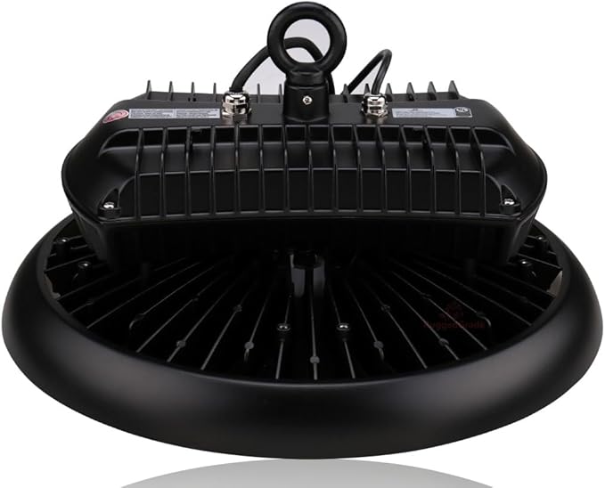 RuggedGrade 150W - Titan V HO Series LED High Bay UFO Light/M-Sensor - 56,000 Lumens - High Voltage 277-480V - 5000K Bright White - Wattage Selectable 150W/120W/100W - Outdoor Light - DLC 5.1 Premium