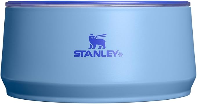 STANLEY Pet Bowl | 6-Cup (48 oz) Insulated Stainless Steel Dog & Cat Bowl | Splash-Resistant Lid | Dishwasher Safe | BPA-Free | Blue Sky