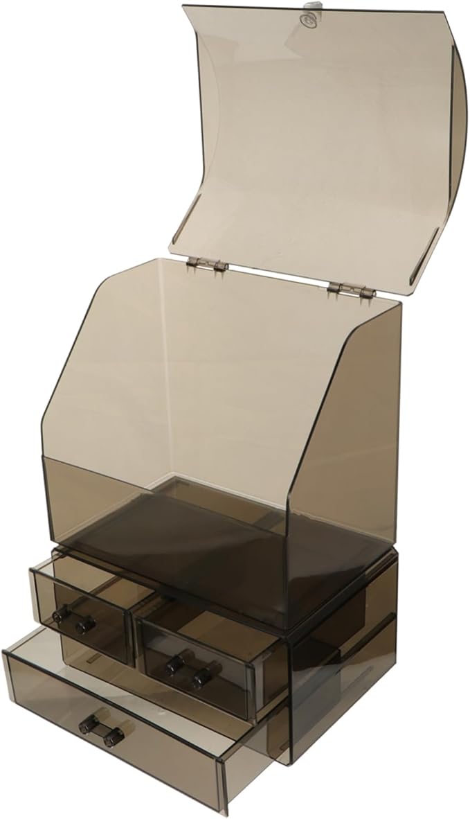 Acrylic Transparent Cosmetic Storage Box Drawer-type Organizer for Desktop Stylish Makeup Holder Design for Beauty Products and Accessories