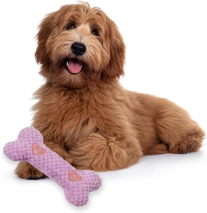 SPOT Soothers Warm Hug Bone - Calming Plush Dog Toy with Lavender Scented Beads, Removable Squeaker, Microwavable Warming Pouch, Separation Anxiety Relief, for Medium to Large Dogs and Puppies, 12in