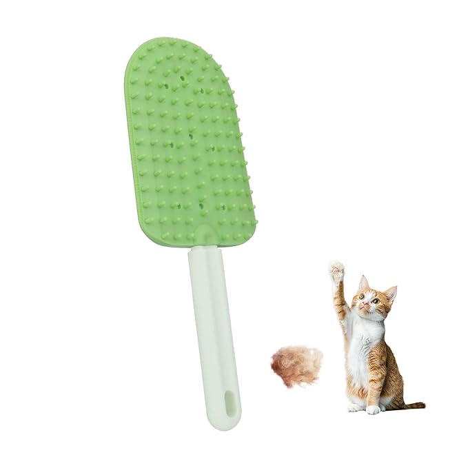 Pet Hair Removal Tool, Cat Fur Remover for Furniture Couch, Dog Carpet Scraper for Car Detailing, 2 in 1 Double-Side Brush for Cat Grooming & Cleaning