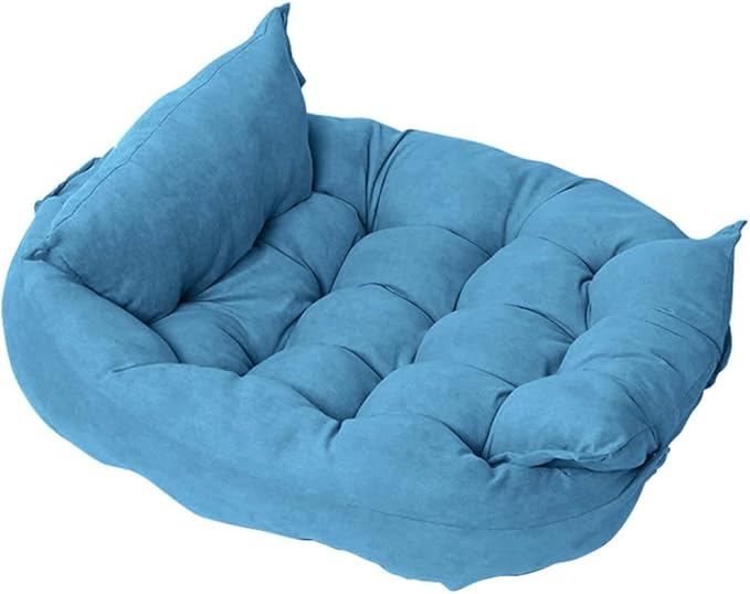 Comfy Calming Dog Beds for Small Medium Large Dogs, Anti Anxiety Dog Bed, Self Warming Dog Bed Outdoor and Indoor, Cat Beds for Indoor Cats, Kennel Bed for Pet (Medium(14x15inch),Lake Blue)