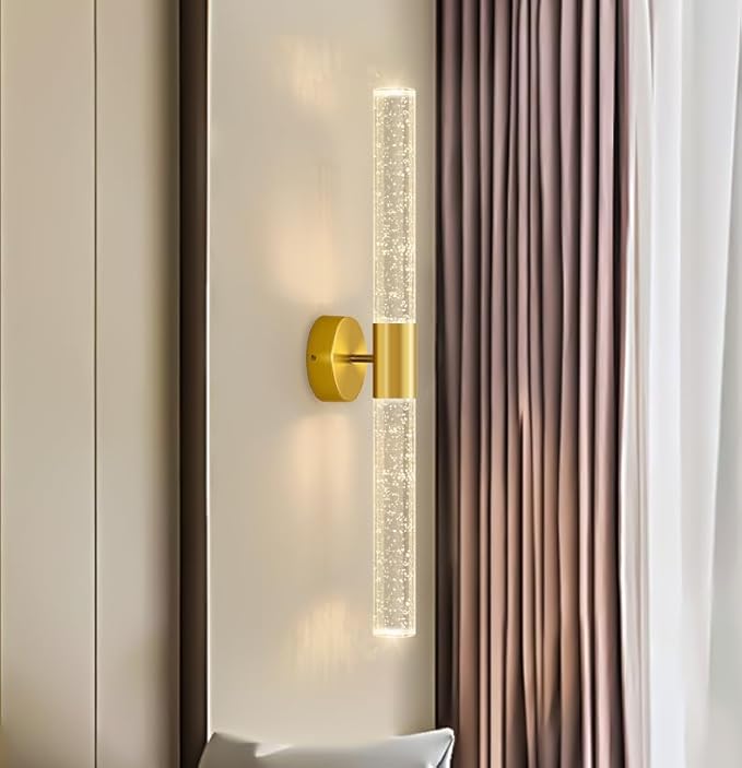 Wall Sconces LED Modern Sconces Dining Room Wall Lighting 10W 3000K LED Wall Lights Crystal Hardwired Wall Light Fixtures for Living Room Bedroom Bathroom Hallway