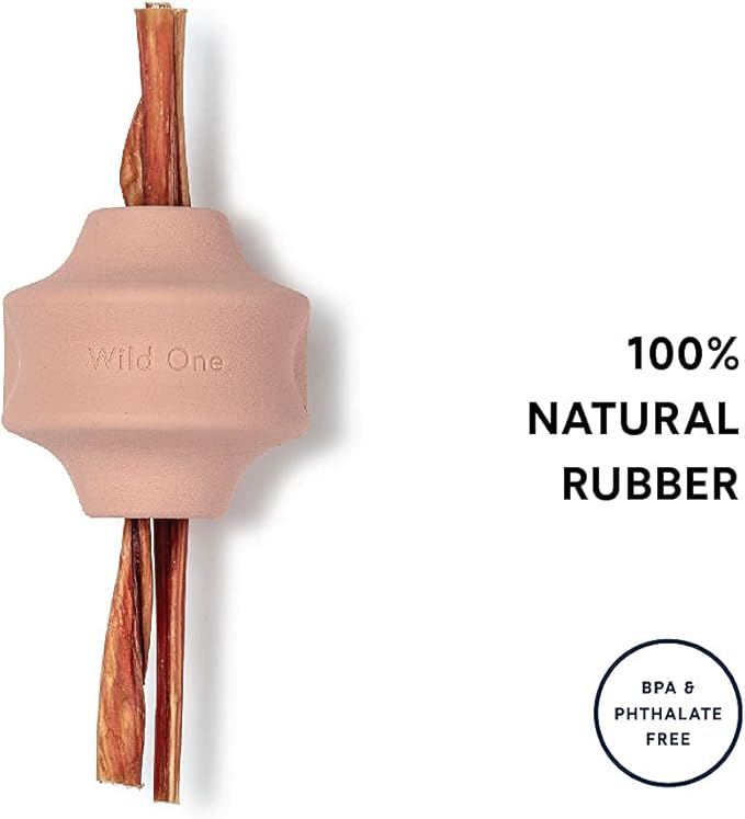 Wild One Twist Toss Dog Toy 100% Natural Rubber, Fun to Chew, Durable for Average Chewers, Fetch Toy, Treat Dispensing Pink