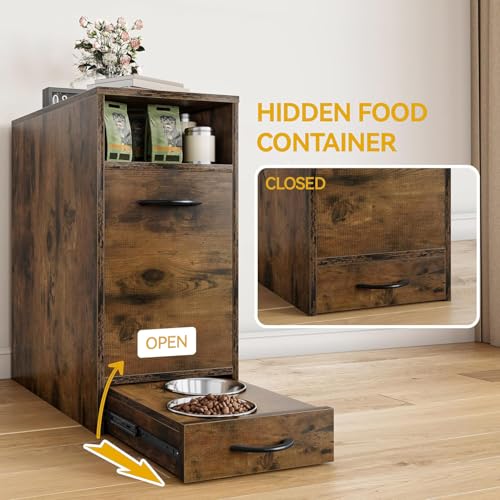DWVO Dog Feeding Station with Storage & 2 Feeder Bowls - Image 7