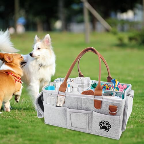 Felt Dog Grooming Bag,Portable Tote Bag for Dogs Cats - Image 3