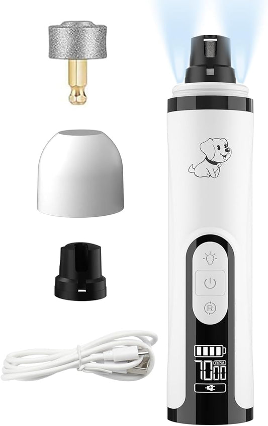 silent paws Dog Nail Grinder Quiet, 2026 New Upgraded Silent Dog Groom Pro Nail Trimmer, Electric 2-Speed Pet Toenai Grooming Supplies, Applicable to Large Medium Small Dogs Paw & Cats Claw (SM-5)