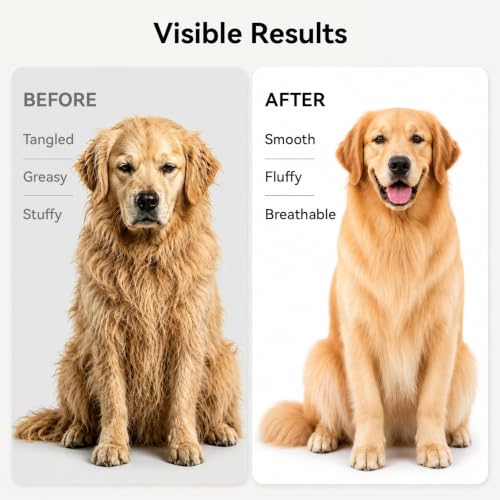 aumuca Undercoat Rake for Dogs, Deshedding & Dematti | Grooming & Care - Image 6