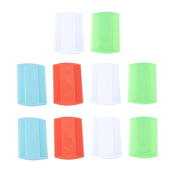 10pcs Double Side Fine Tooth Pet Combs for Dog and Cat Grooming, Massaging Hair Comb Set for Shedding Control and Fur Detangling in Mixed Colors, Suitable for Pet Care Random Color