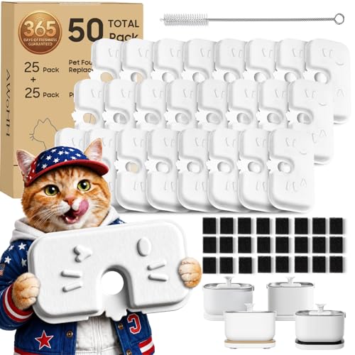 50+1 Pack Cat Water Fountain Filters Compatible | Pet Essentials - Image 2