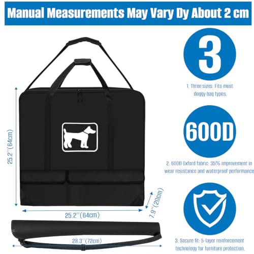 SIRUITON Thick 600D Dog Playpen Storage Bag Fits 24" H 8 - Image 4