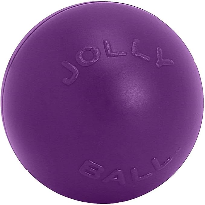 Jolly Pets Push-n-Play Ball Dog Toy, 4.5 Inches/Small, Red