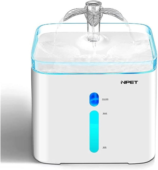 Pet Fountain Cat Water Fountain, 3L Automatic Pet Drinking Fountain Dog Water Dispenser with QuadrupleAction Filter Pet Water Dispenser (Color : with Sensor Switch) (White)