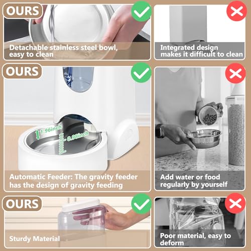 Automatic Cat Feeder and Water Dispenser with Stainl | Smart Feeding S - Image 5