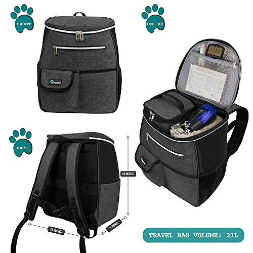 PetAmi Dog Travel Backpack 27L Airline Approved Pet Supplies Bag, Dark Gray - Image 3