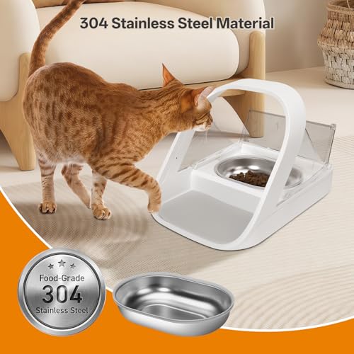Stainless Steel Bowl for Automatic Microchip Cat Pet | Pet Essentials - Image 7