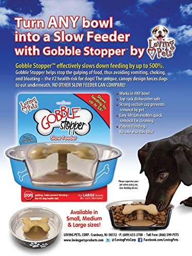 Loving Pets Gobble Stopper Slow Pet Feeding Supplies for Dogs, Medium (Pack of 1) (7310)