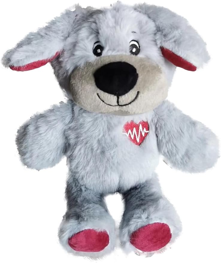 HonourHope Dog Heartbeat Toy for Anxiety Relief, Dog Soft Plush Calming Puppy Behavioral Training Aid Toy Pet Companion Pillow for Puppy Cat Kitty Pets - Bear Box