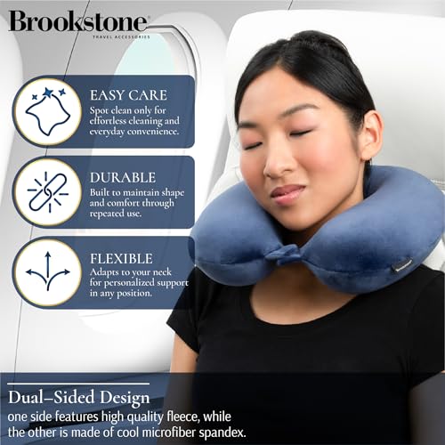 Brookstone Travel Neck Pillow - Lightweight U-Shaped | Travel Essentia - Image 4