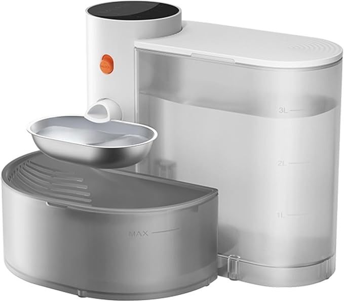 cat Water Feeder, Smart Dump Cat Water Dispenser Running Rechargeable Automatic Dispenser for Pet Dogs,pet Supplies(Gray)