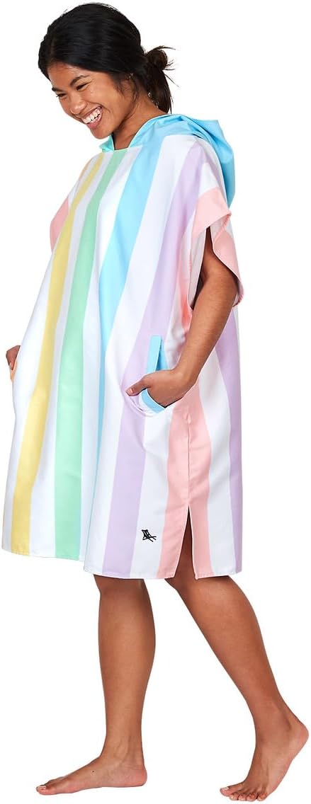 Dock & Bay Adult Poncho - Hooded Towel with Deep Pockets, Changing Robe - Quick Dry - Compact, Lightweight - Includes Bag