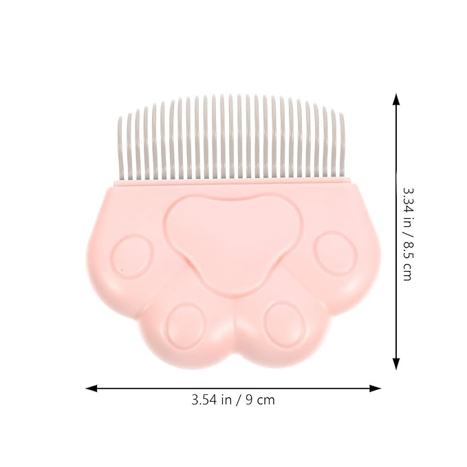Mipcase 2pcs Cat Paw Design Pet Hair Removal Combs for Grooming, Detangling and Shedding Control, Blue Plastic Cat and Dog Brush Set for Indoor and Outdoor Pet Care