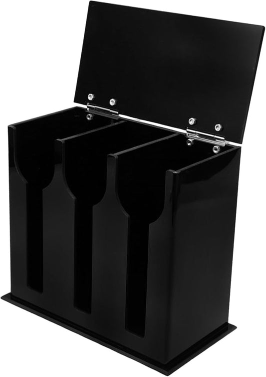 1pc Acrylic Spoon Holder Compartment Utensil Dispenser Kitchen Storage Organizer for Silverware