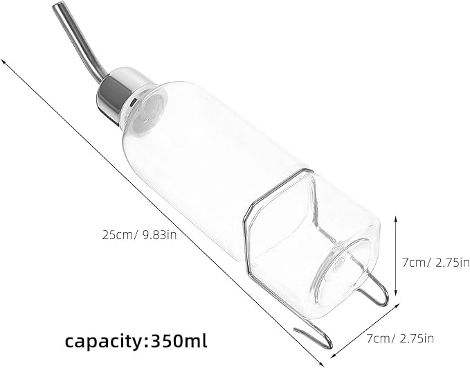 balacoo Hanging Water Dispenser for Dogs 9.84In Portable Automatic Pet Drinking Fountain Leak-Proof Water Bottle for Kennel Crate