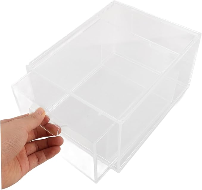 3pcs Stackable Acrylic Makeup Organizer Storage Bin for Vanity Bathroom and Desk Use Dustproof Design for Easy Access to Cosmetics and Jewelry