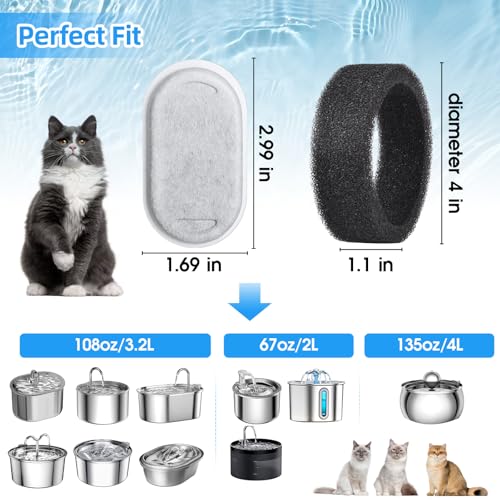 40 Pack Cat Water Fountain Filters-Cat Fountain | Pet Essentials - Image 3