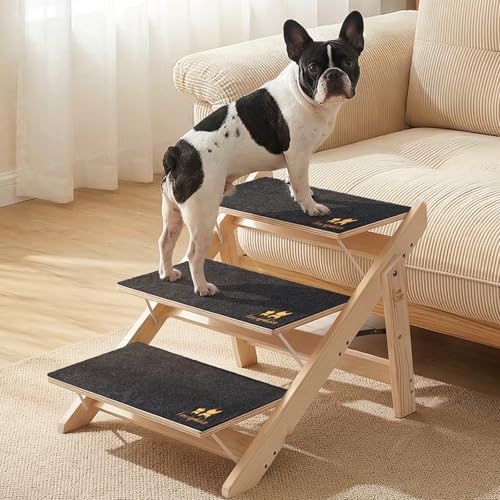 Luciphia Wooden 2-in-1 Dog Stairs, 3-Step | Pet Essentials - Image 2
