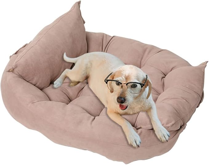 Comfy Calming Dog Beds for Small Medium Large Dogs, Anti Anxiety Dog Bed, Self Warming Dog Bed Outdoor and Indoor, Cat Beds for Indoor Cats, Kennel Bed for Pet (Small(10x12inch),Pink)