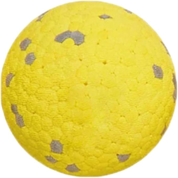 Dog Calming Chew Toy, Durable Aggressive Chewer Ball with Emotional Support Plush, Flying Disc Fetch Toy for Large Medium Dogs, Tough Chew Resistant Ball and Ring, Interactive Pet Toy (Yellow Style2)