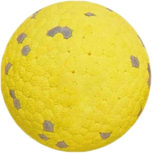Dog Calming Chew Toy, Durable Aggressive Chewer Ball with Emotional Support Plush, Flying Disc Fetch Toy for Large Medium Dogs, Tough Chew Resistant Ball and Ring, Interactive Pet Toy (Yellow Style2)