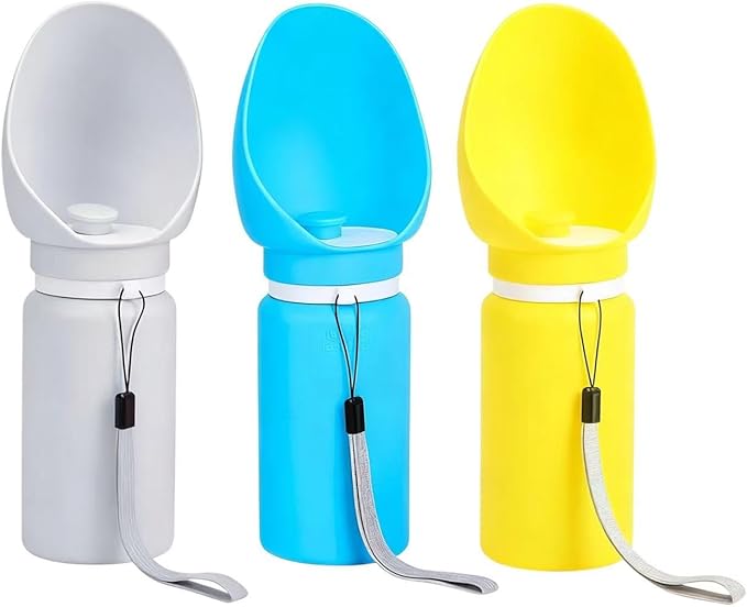 Foldable Dog Water Bottle, Leak Proof Portable Water Bottle for Pets Especially for Walking, Hiking and Outdoors -550ML (Yellow, 550ml)
