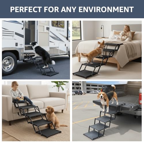 Foldable Dog Stairs for Large Dogs - Extra Wide Pet Ramp - Image 7