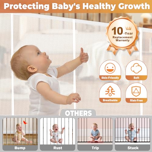 120" Retractable Baby Gates Dog Gate Extra Wide, 42" Tall - Image 5