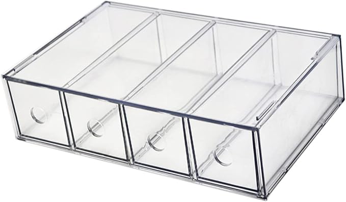 Acrylic Makeup Organizer Storage Box for Hair Accessories Cosmetics Travel Jewelry Acrylic for Dresser Vanity Bathroom