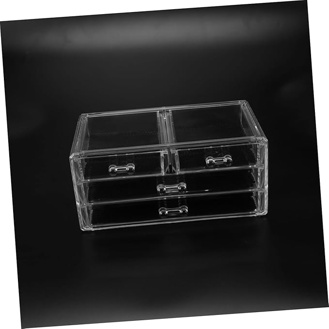Acrylic Makeup Organizer Desktop Storage Case Tidy Jewelry Box Bins for Cosmetics Large Capacity Desktop Cosmetics Holder