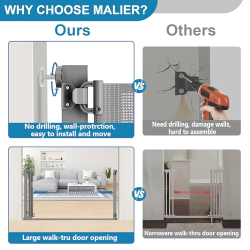 Retractable Dog Gate, 29-42" No Drilling Pressure Mounted - Image 4